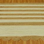 Handmade White Geometric Entryway Area Rug