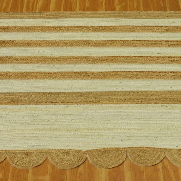 Handmade White Geometric Entryway Area Rug - Image 4