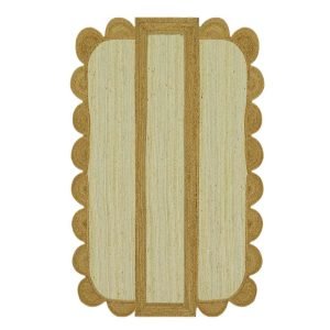 Hand Braided White Geometric Bedroom Jute Rug