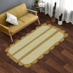 Hand Braided White Geometric Bedroom Jute Rug
