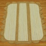 Hand Braided White Geometric Bedroom Jute Rug