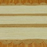 Hand Braided White Geometric Bedroom Jute Rug