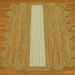 Hand Braided Geometric Jute Beige Rug