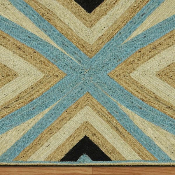 Handmade Multicolor Living Room Jute Rug - Image 5