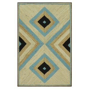 Handcrafted Indian Multicolor Garden Jute Rug