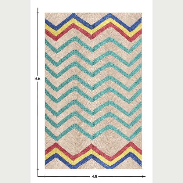 Handmade Turquoise Jute Entryway Area Rug - Image 6