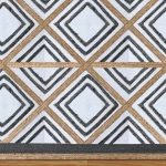 Handcrafted Geometric Black Gray Area Rug