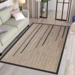 Handcrafted Beige Geometric Bedroom Jute Rug