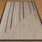 Handcrafted Beige Geometric Bedroom Jute Rug