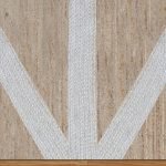 Geometric Handcrafted White Area Jute Rug