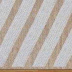 Handmade White Beige Geometric Floor Jute Rug