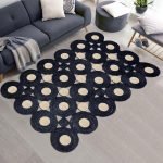 Handmade Black Beige Geometric Area Jute Rug