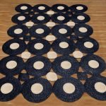 Handmade Black Beige Geometric Area Jute Rug