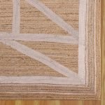 Beige Handmade Living Room Geometric Jute Rug