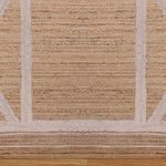 Handmade Beige Geometric Home Decor Jute Rug