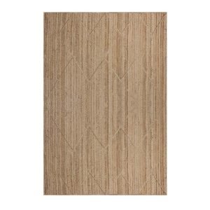 Geometric Jute Beige Handmade Outdoor Rug
