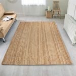 Geometric Jute Beige Handmade Outdoor Rug