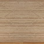 Geometric Jute Beige Handmade Outdoor Rug