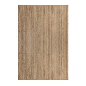 Handmade Geometric Beige Jute Home Decor Rug