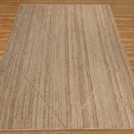 Handmade Geometric Beige Jute Home Decor Rug