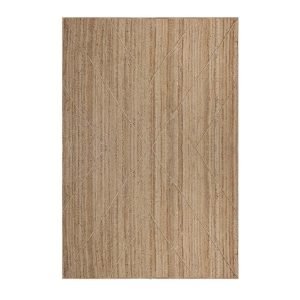 Natural Jute Rug Handcrafted Beige Geometric Rug