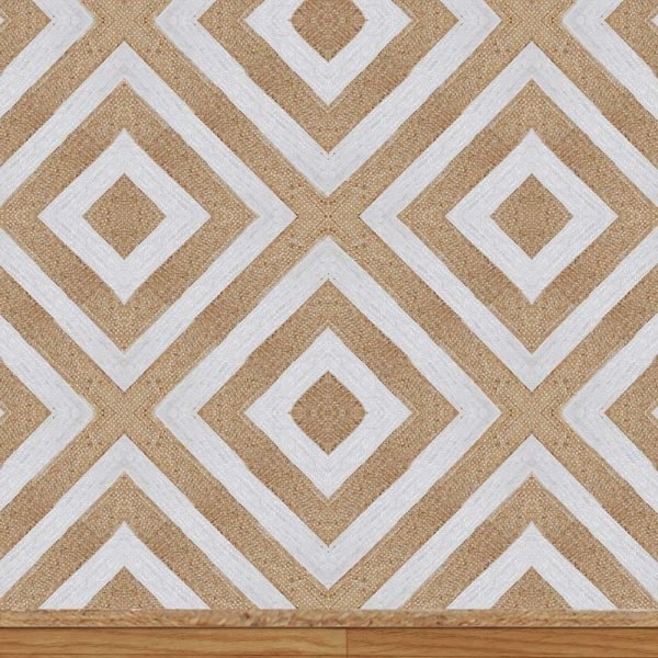 Handmade Geometric Jute Living Room Rug - Image 5