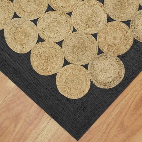 Handmade Geometric Beige Jute Area Rugs - Image 4