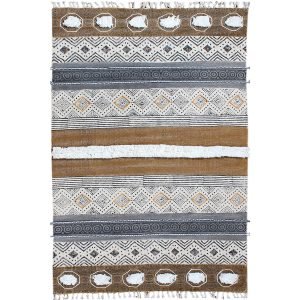 Handmade Cotton Multicolor Area Rug