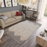 Cotton Gray Handmade Block Printed Area Rug