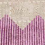 Cotton Geometric Pink Handmade Living Room Rug
