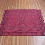 Handmade Cotton Red Geometric Home Decor Rug
