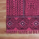 Handmade Cotton Red Geometric Home Decor Rug