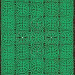 Green Hand Block Printed Cotton Rug