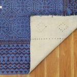 Cotton Blue Handmade Block Printed Rug