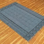 Cotton Handmade Geometric Grey Rug