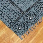 Cotton Handmade Geometric Grey Rug