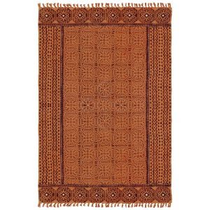 Handmade Brown Cotton Kitchen Floor Area Rug