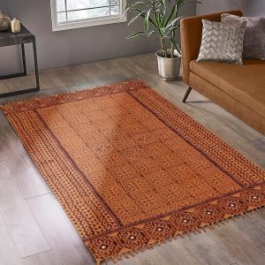 Handmade Brown Cotton Kitchen Floor Area Rug