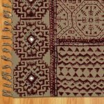 Cotton Geometric Brown Handmade Rug