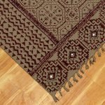 Cotton Geometric Brown Handmade Rug