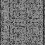 Hand Block Printed Geometric Grey Cotton Rug
