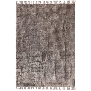 Natural Cotton Grey Block Printed Carpet