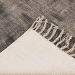 Natural Cotton Grey Block Printed Carpet