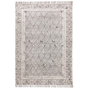 Hand Block Printed Cotton Living Room Rug