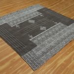 Handmade Cotton Grey Black Living Room Carpet