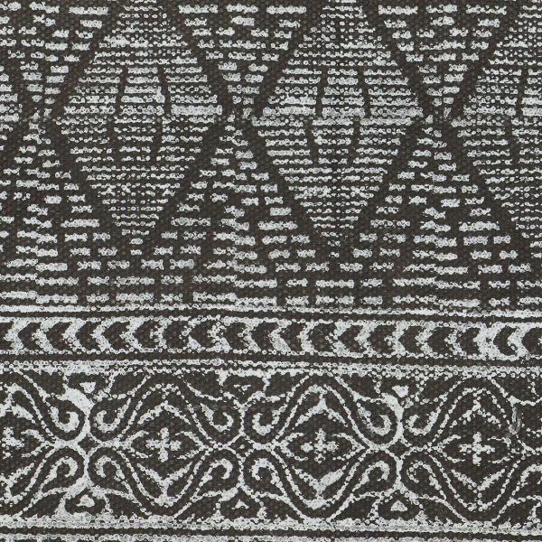Handmade Cotton Grey Black Living Room Carpet - Image 6