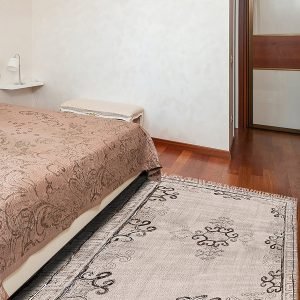 Handmade Beige Home Decor Area Cotton Rug