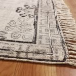 Handmade Beige Home Decor Area Cotton Rug