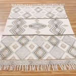 Geometric Cotton Hand Block Printed Area Rug