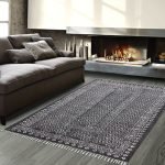 Handmade Cotton Blue Block Printed Rug